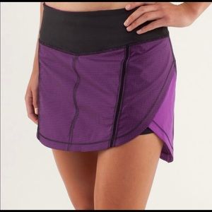 Lululemon Full Stride Skirt Gingham Tender Violet